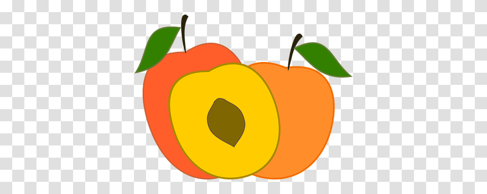 Peach Food, Plant, Fruit, Produce Transparent Png