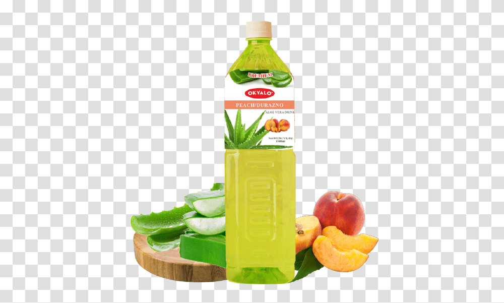 Peach Aloe Vera Juice Drink, Beverage, Plant, Smoothie, Fruit Transparent Png