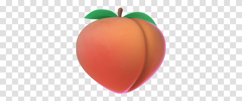 Peach Animated Emoji Sticker Peach Animated, Plant, Balloon, Fruit, Food Transparent Png