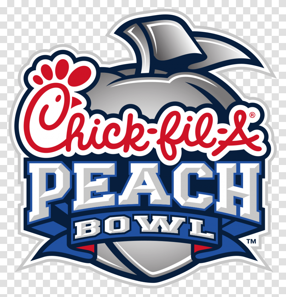 Peach Bowl Preview Chick Fil A Peach Bowl Logo, Label, Word, Sweets Transparent Png