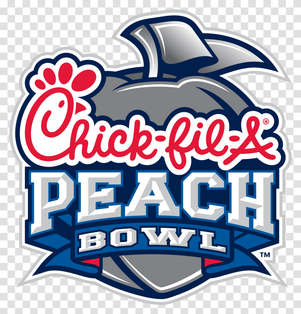 Peach Bowl Wikipedia Chick Fil A Peach Bowl Logo, Label, Text, Word, Food Transparent Png
