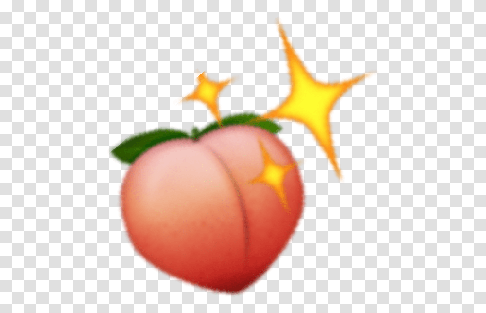 Peach Emoji Clipart Download Peach Emoji Background, Plant, Food, Bonfire, Flame Transparent Png