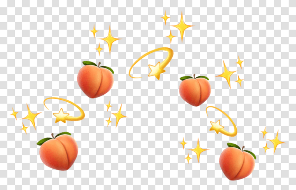 Peach Emoji Crown Aesthetic Aestheticpeach Aestheticcrown Peach Emoji Crown, Plant, Fruit, Food, Produce Transparent Png