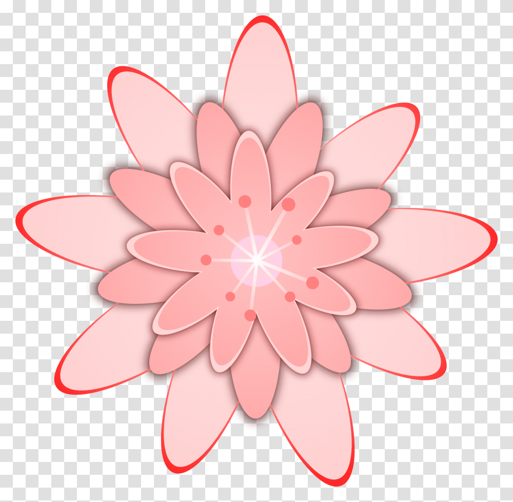 Peach Flower Clipart Cute, Plant, Blossom, Lily, Pond Lily Transparent Png