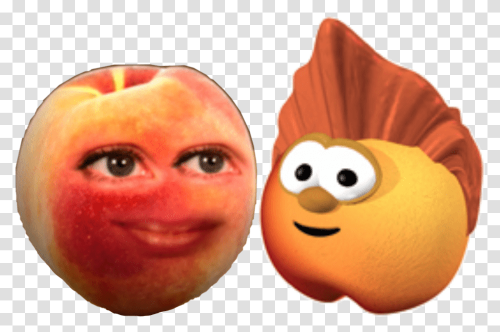 Peach From Veggie Tales, Plant, Fruit, Food, Person Transparent Png