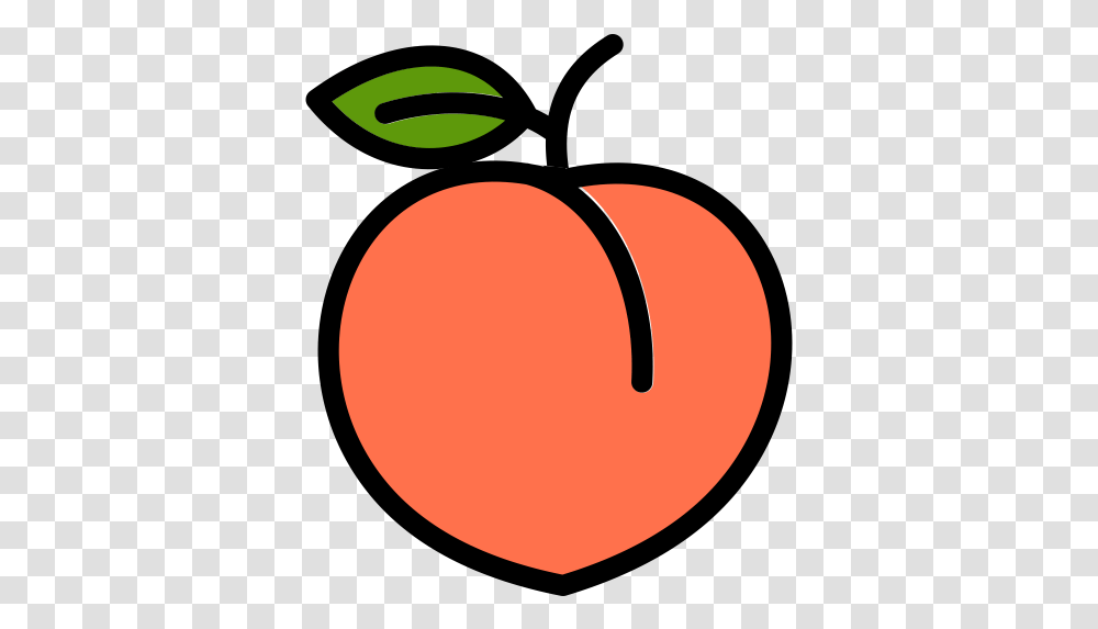 Peach Fruit Icon And Svg Vector Free Download Peachy Fruit Vector, Plant, Food, Produce, Moon Transparent Png