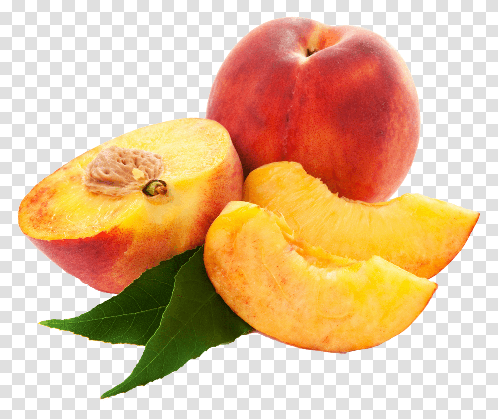 Peach Fruit Sliced Peaches Background Transparent Png