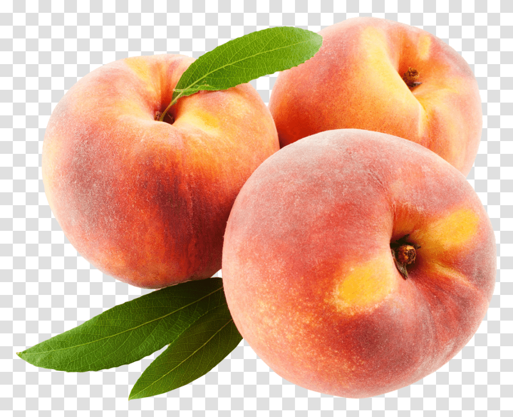Peach Fruits With Leaf Image Fruits, Apple, Plant, Food, Produce Transparent Png