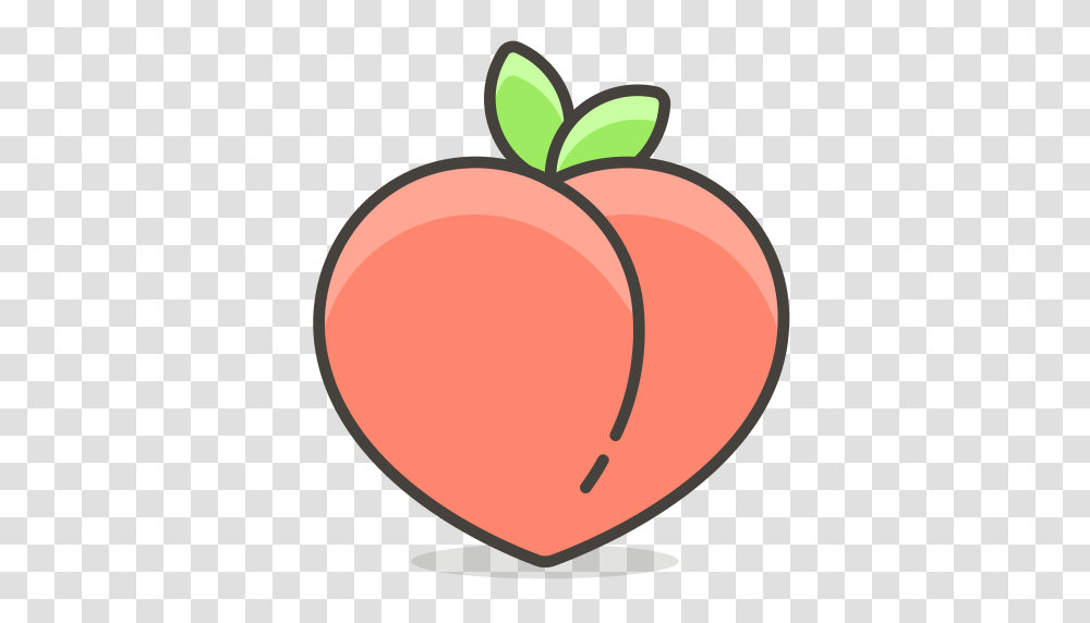 Peach Icon Free Of Free Vector Emoji, Plant, Fruit, Food, Produce Transparent Png