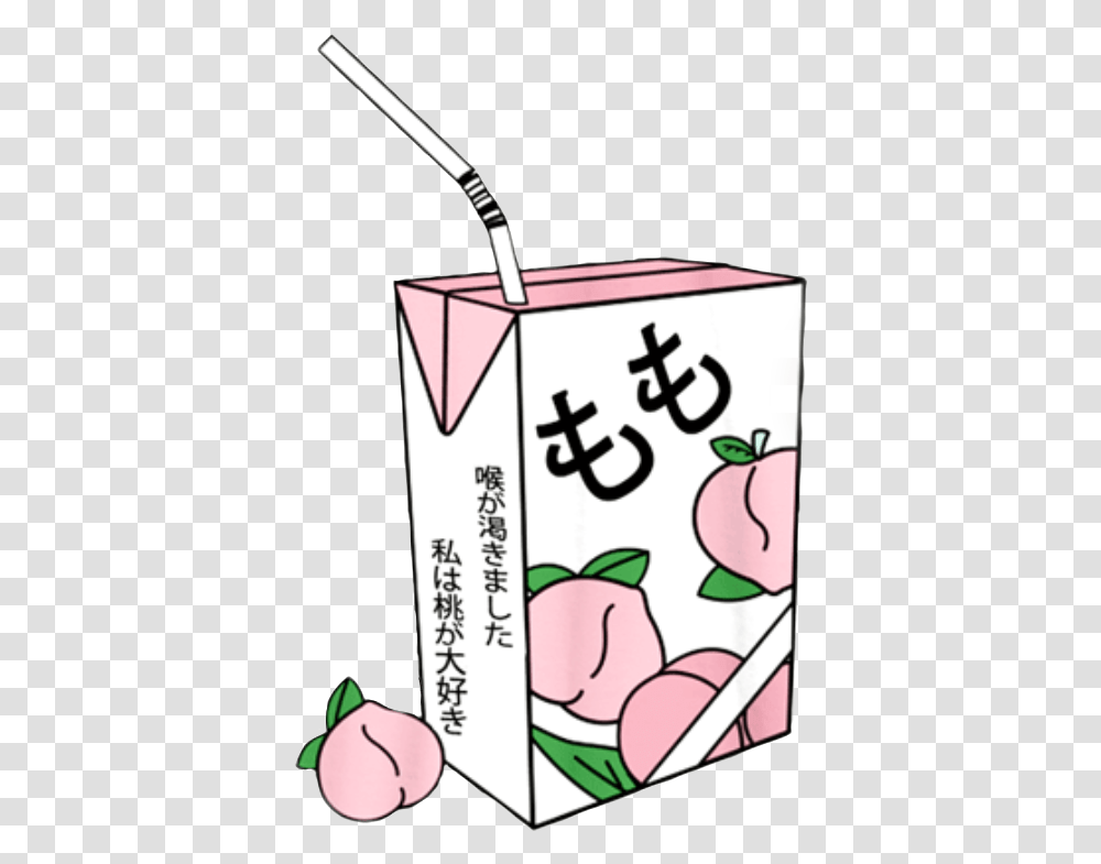 Peach Juice Juicebox Peach Juice Pink Japanese Pastel Goth Aesthetic Shirts Anime, Cowbell, Label Transparent Png