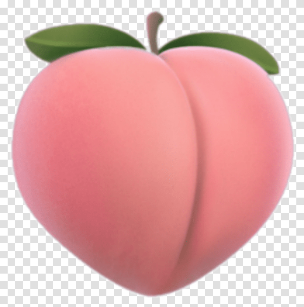 Peach Peachy Peachrmoji Emoji Ip Outline Peach Emoji, Balloon, Plant, Fruit Transparent Png