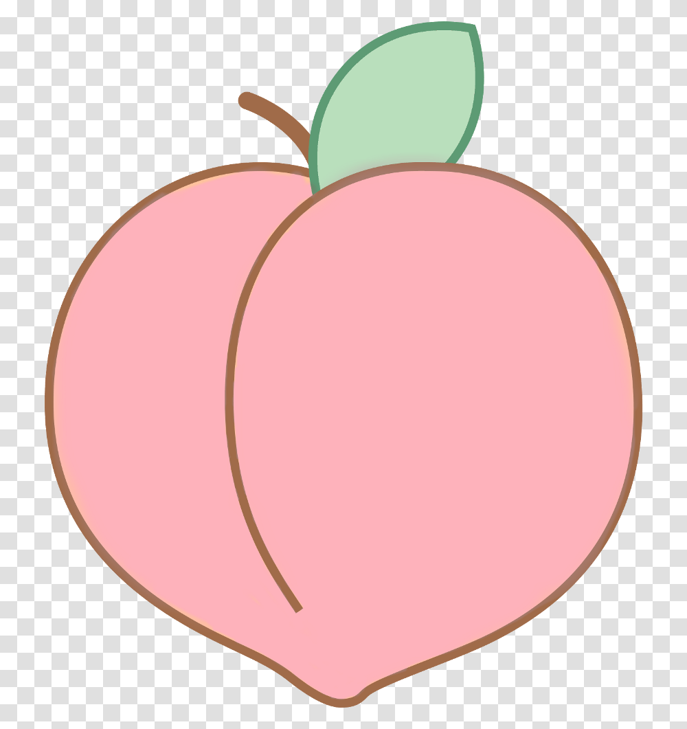 Peach Tumblr Peach Kawaii, Plant, Fruit, Food, Apple Transparent Png