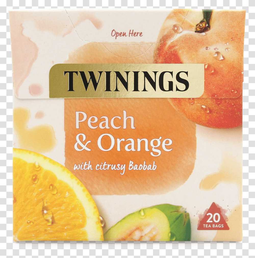 Peach & Orange 20 Tea Bags Fruit & Herbal Twinings Peach And Orange, Plant, Food, Juice, Beverage Transparent Png