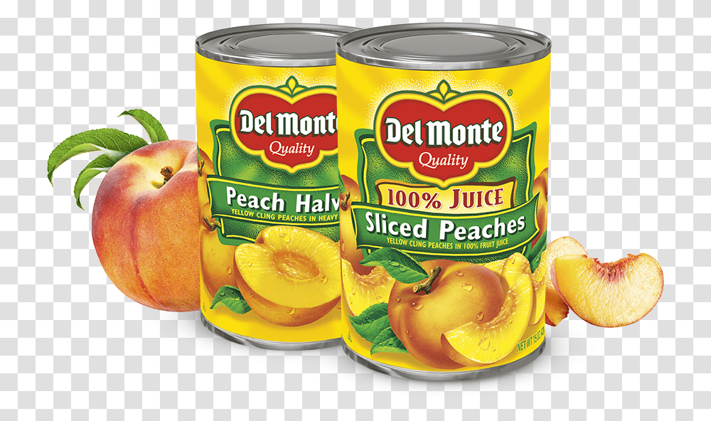 Peaches Del Monte Canned Peaches, Plant, Food, Sliced, Fruit Transparent Png