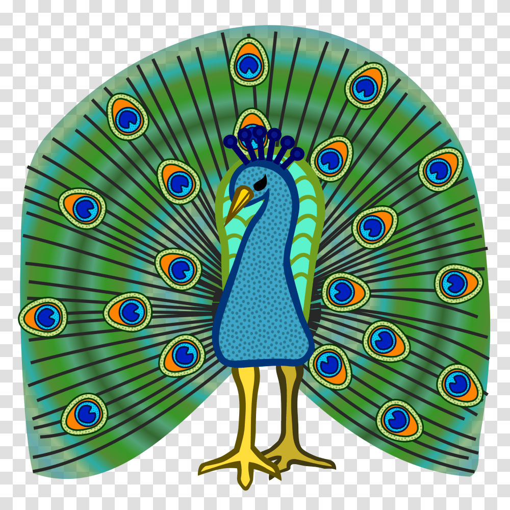 Peacock, Bird, Animal, Light Transparent Png