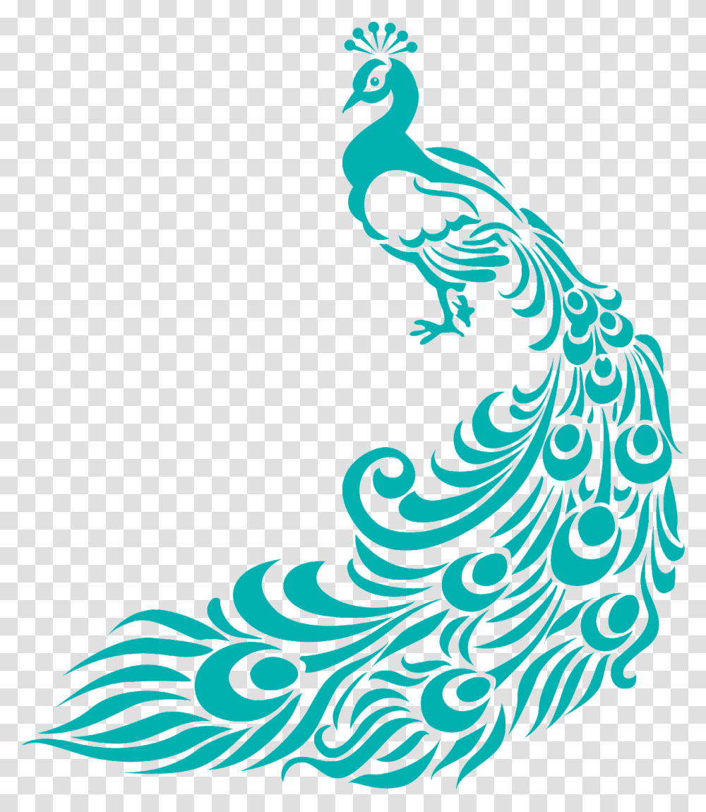 Peacock Clipart Border Simple Fabric Painting Designs, Bird, Animal Transparent Png