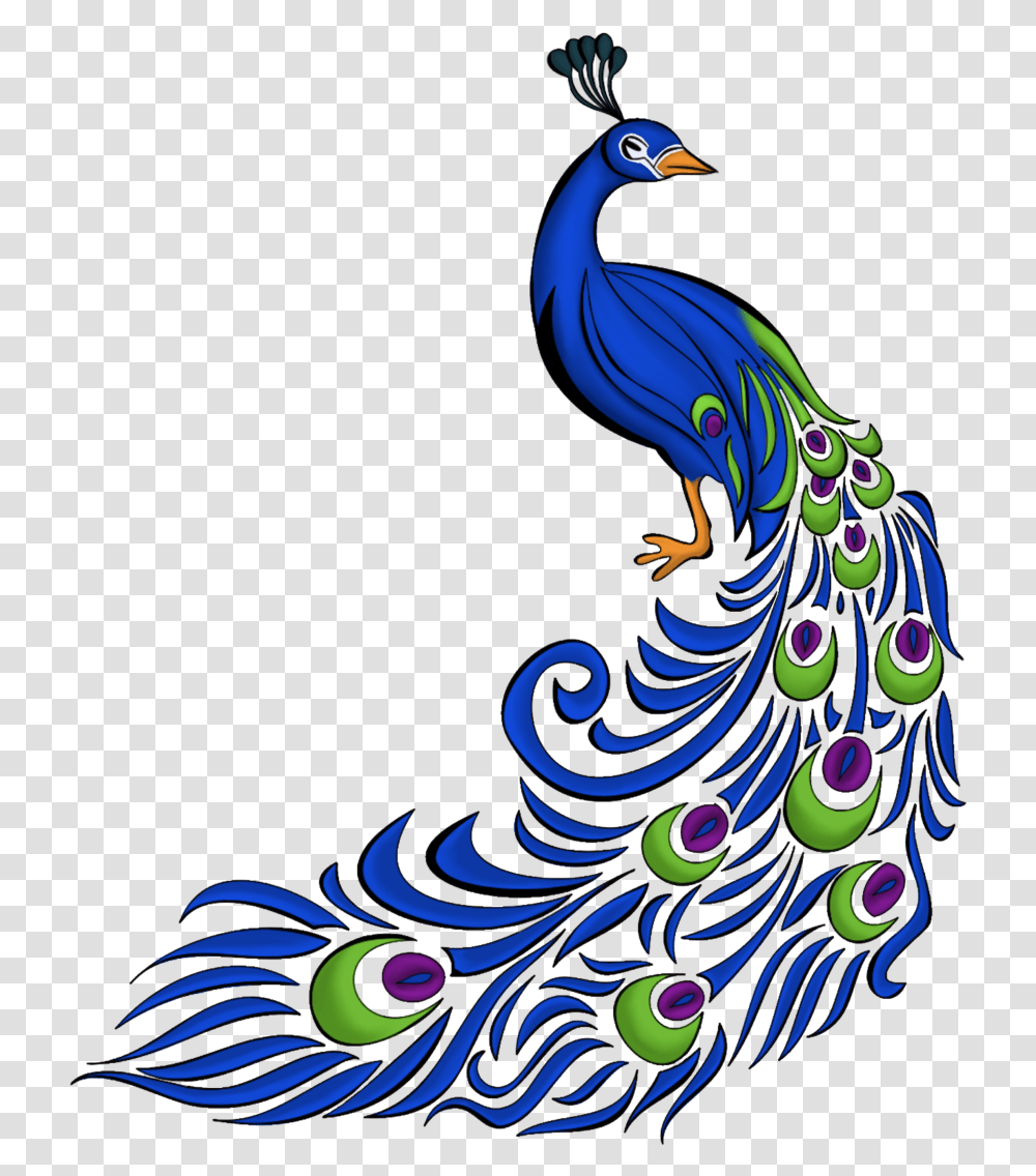 Peacock Clipart Two Border Design For Assignment, Bird, Animal Transparent Png