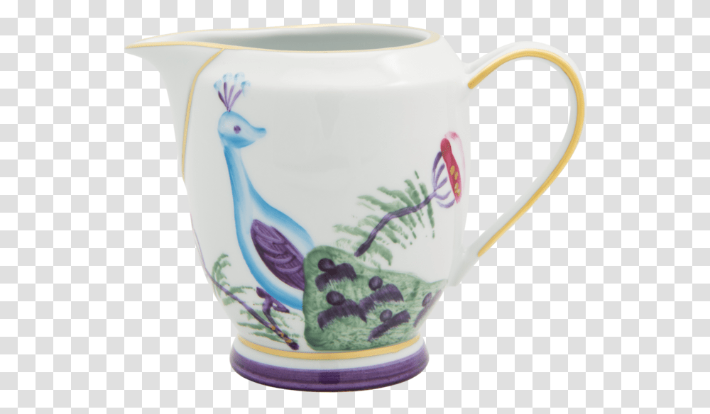 Peacock Creamer Milk Jug Ceramic, Coffee Cup, Pottery, Porcelain Transparent Png