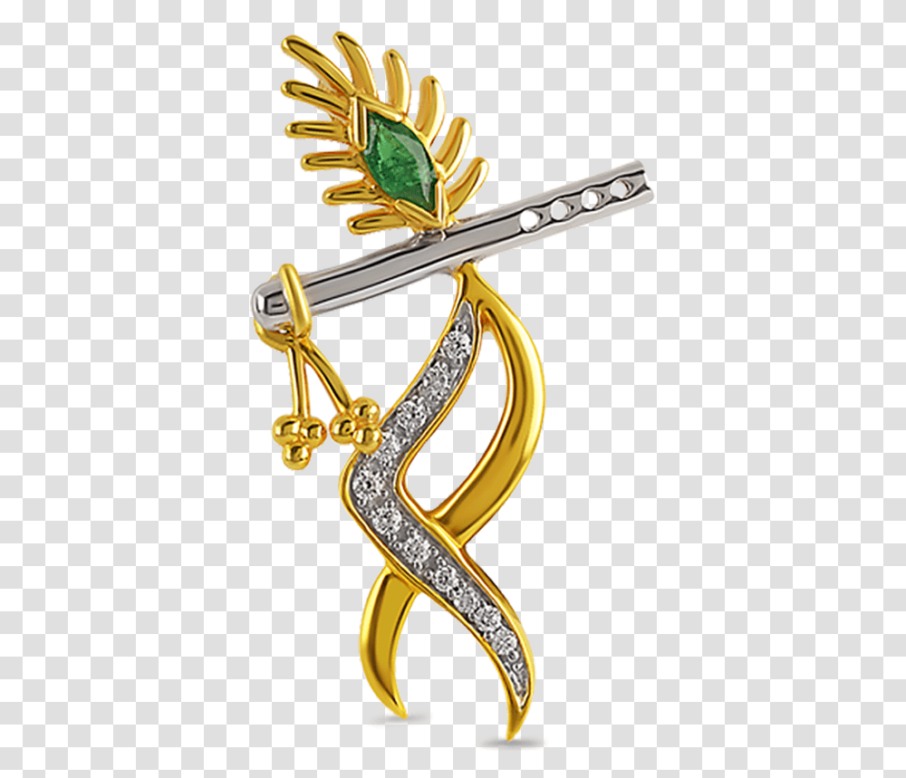 Peacock Feather Krishna Flute And Peacock Feather, Musical Instrument, Scissors, Blade, Weapon Transparent Png