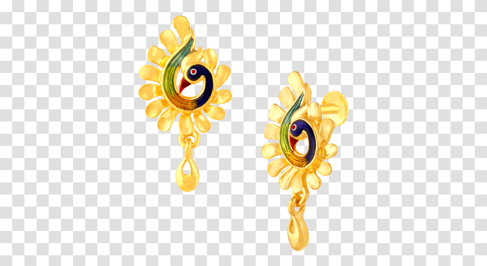 Peacock Gold Earrings, Jewelry, Accessories, Accessory, Pattern Transparent Png