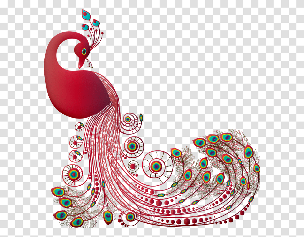 Peacock Graceful Bird Animal Plumage Raptor Wing Embroidery Designs, Pattern, Fractal, Ornament Transparent Png