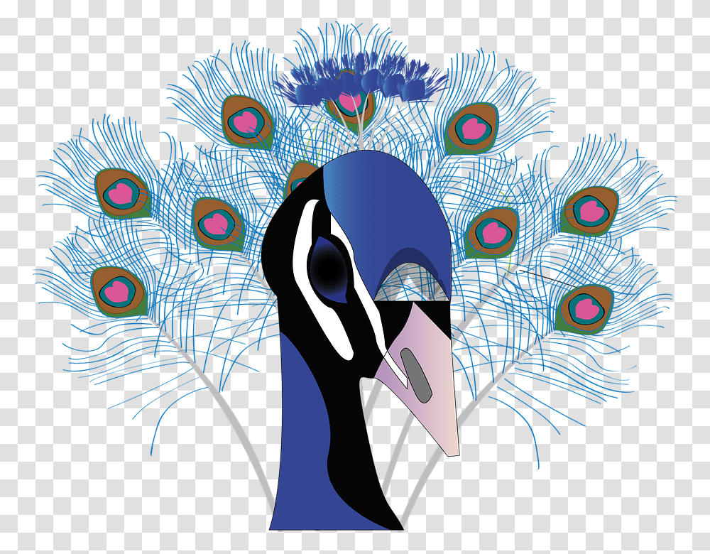 Peacock Head Clipart, Ornament, Pattern, Fractal Transparent Png