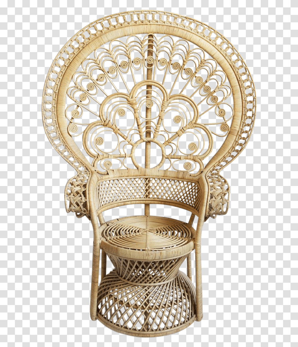 Peacock Rattan Chair Throne, Furniture, Cushion, Rug, Armchair Transparent Png