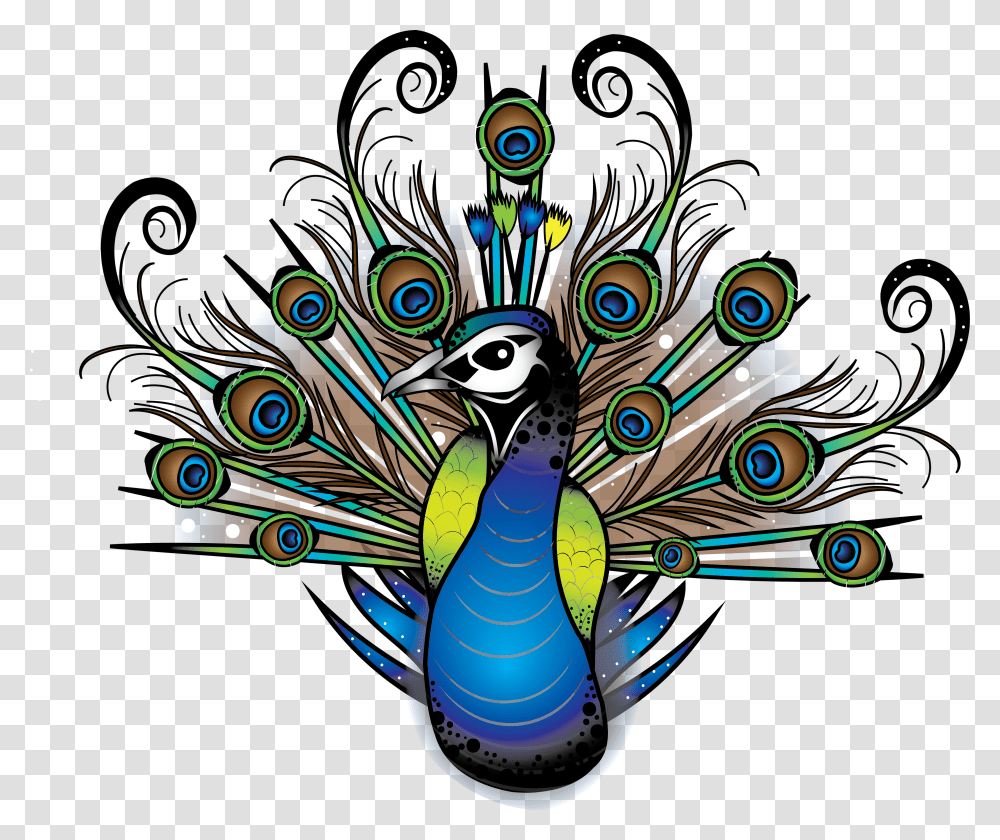 Peacock Tattoo Image, Flyer, Poster Transparent Png