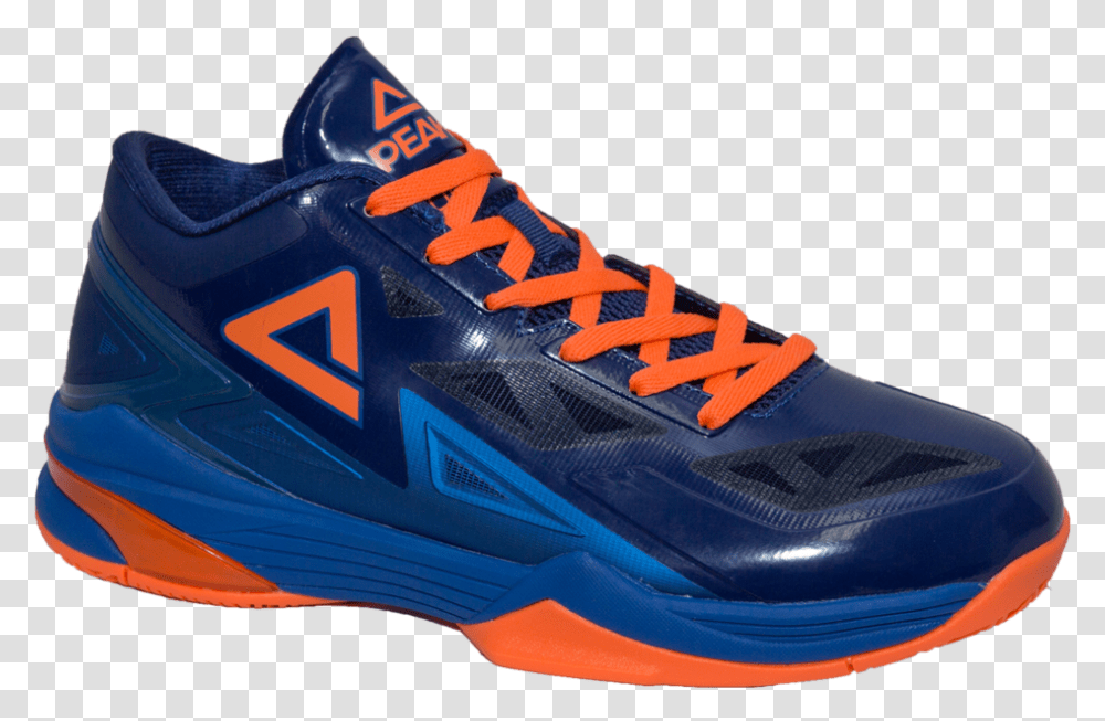 Peak Lightning Blue Orange Sneakers, Shoe, Footwear, Apparel Transparent Png