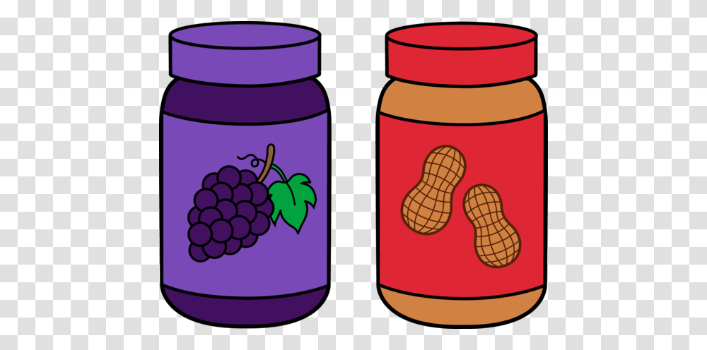Peanut Butter And Jelly Jars Favorite Food Butter, Plant, Medication, Pill Transparent Png