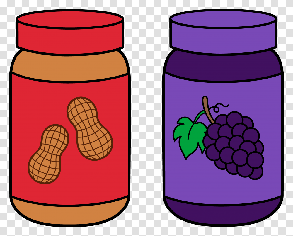 Peanut Butter And Jelly Peanut Butter And Jelly Jars Clipart, Food, Plant, Medication Transparent Png