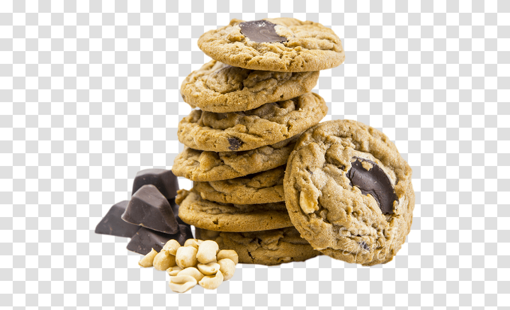 Peanut Butter Chocolate Chunk, Cookie, Food, Biscuit, Bread Transparent Png
