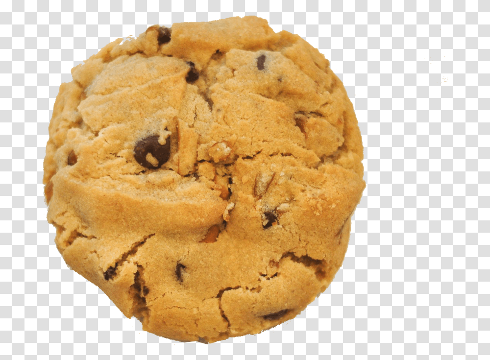Peanut Butter Chocolate Pretzel Chocolate Chip Cookie, Bread, Food, Biscuit Transparent Png
