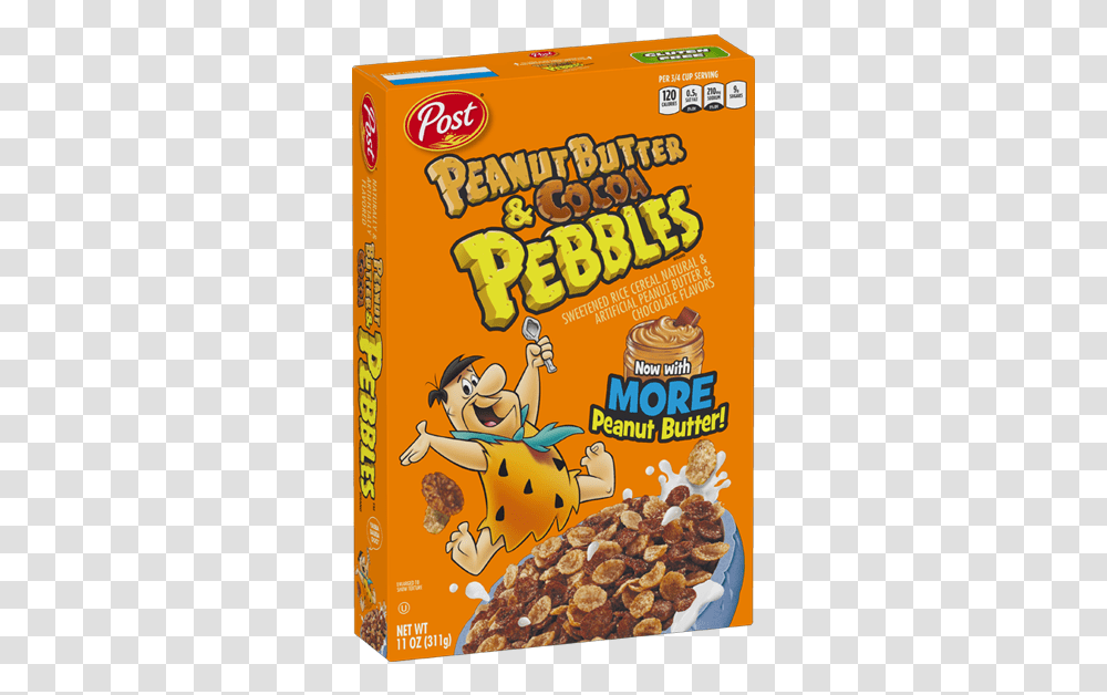 Peanut Butter Cocoa Pebbles Box Peanut Butter And Cocoa Pebbles, Food, Snack, Vegetable Transparent Png