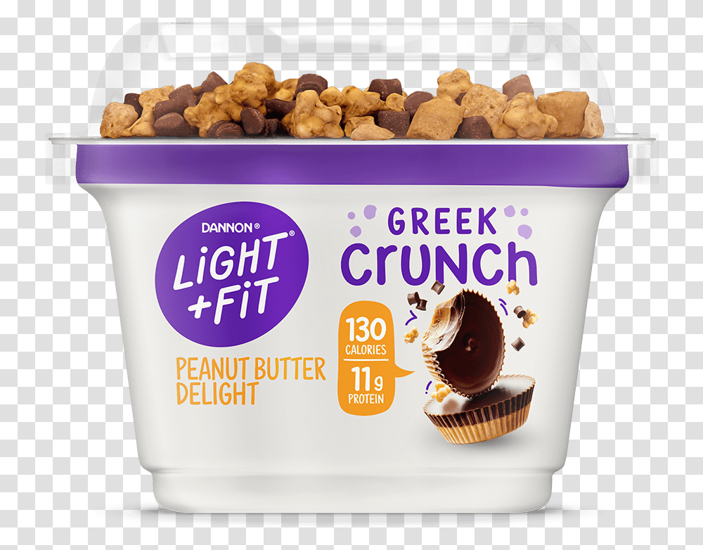 Peanut Butter Delight Greek Crunch Light & Fit Light And Fit Greek Yogurt Crunch, Plant, Food, Vegetable, Dessert Transparent Png