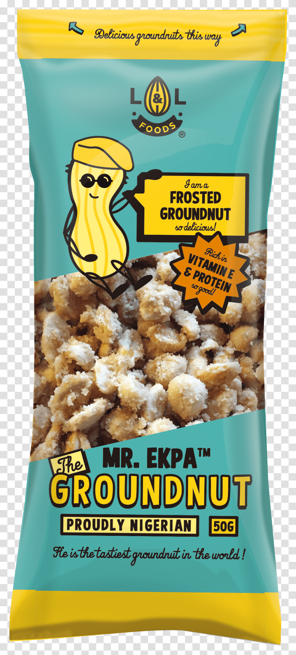 Peanut Clipart Ground Nut Mr Ekpa Frosted Groundnut 50 G, Snack, Food, Popcorn, Plant Transparent Png