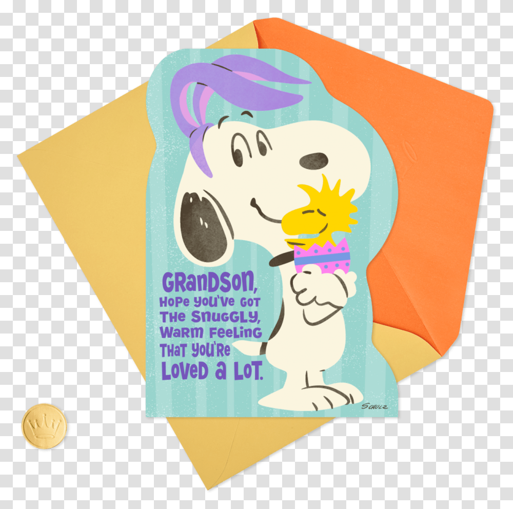 Peanuts Snoopy With Bunny Ears And Woodstock In Egg Clipart Happy Easter Grandson Snoopy, Poster, Advertisement, Flyer, Paper Transparent Png