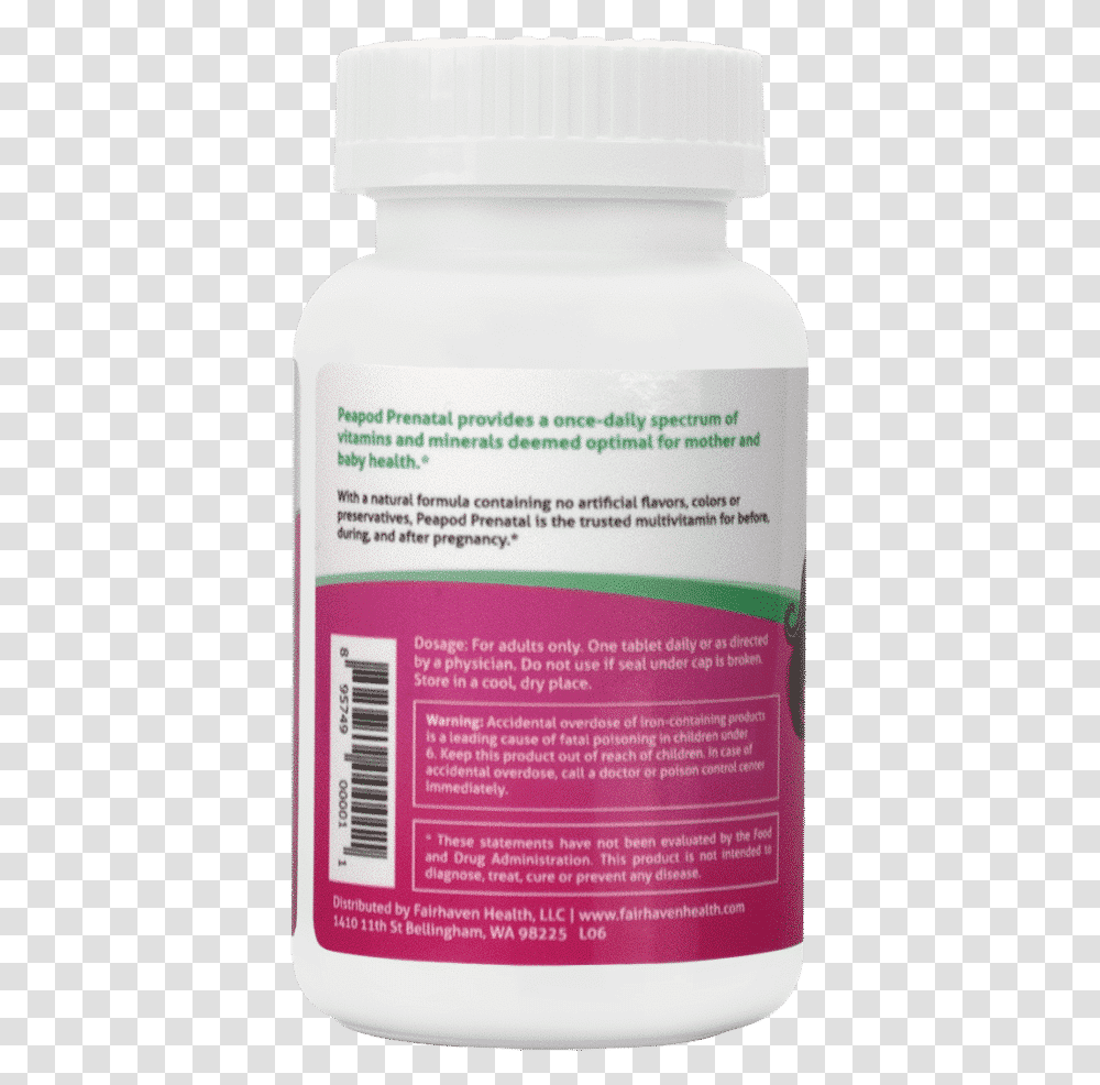 Peapod Prenatal Upc Pregnancy Pills Prenatal, Bottle, Cosmetics, Lotion, Plant Transparent Png