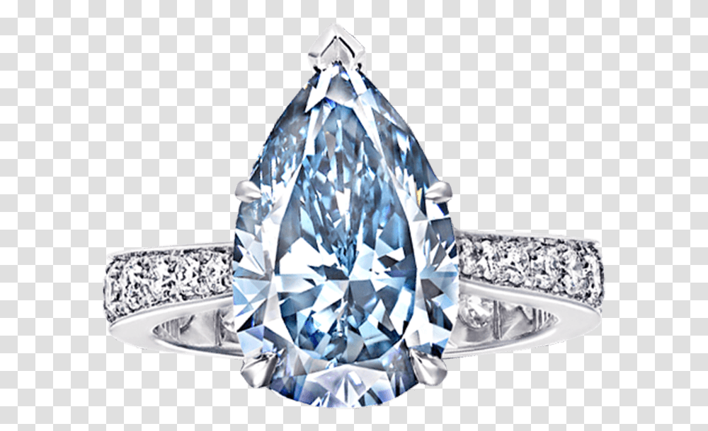 Pear Blue Diamond Ring, Gemstone, Jewelry, Accessories, Accessory Transparent Png