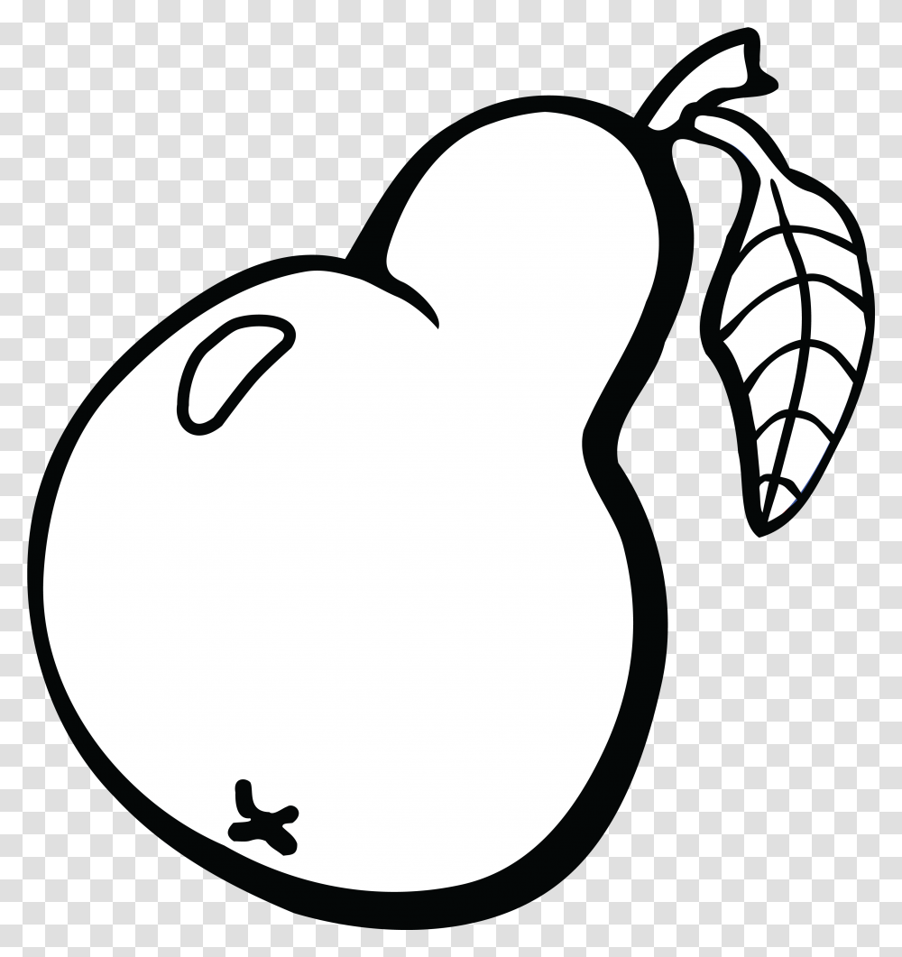 Pear Clipart Black And White Free Clipart Pear, Stencil, Silhouette, Animal, Mammal Transparent Png