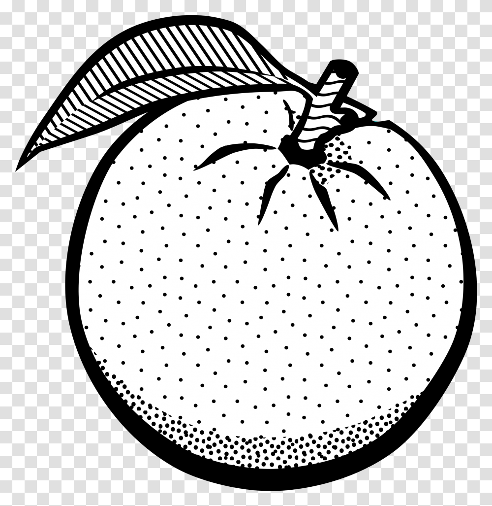 Pear Clipart Line Drawing Orange Black And White, Plant, Fruit, Food, Rug Transparent Png