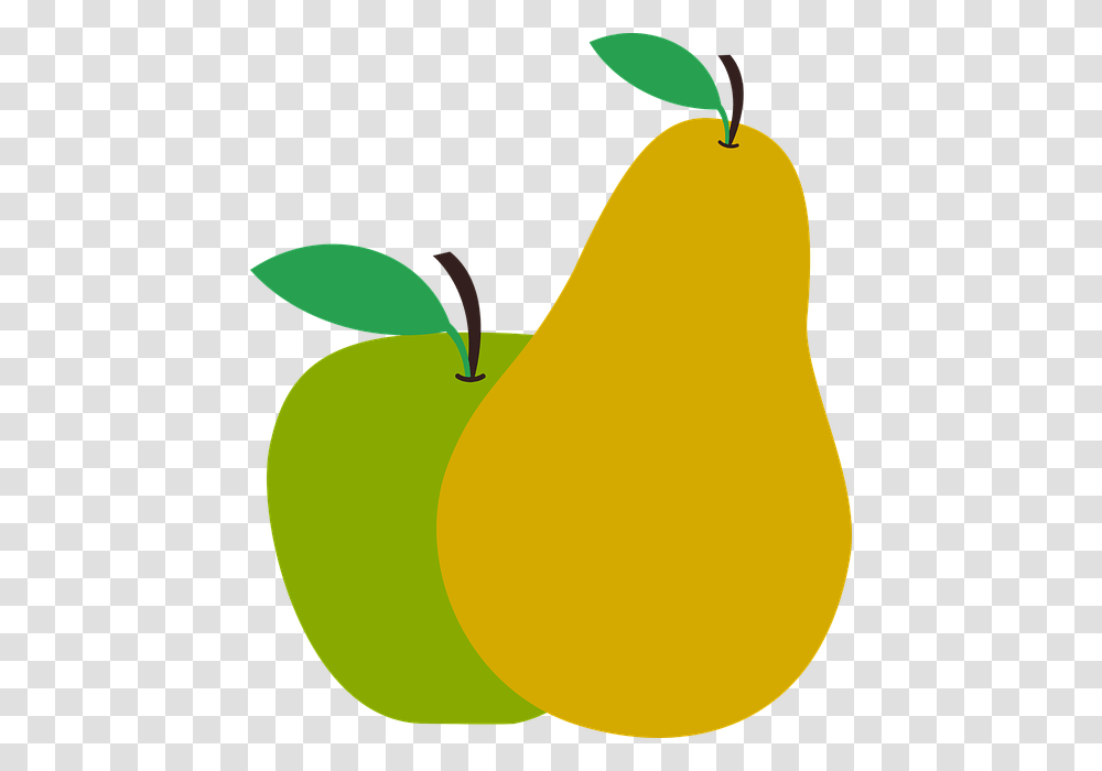 Pear Clipart Pera Apple And Pear, Plant, Fruit, Food, Tennis Ball Transparent Png