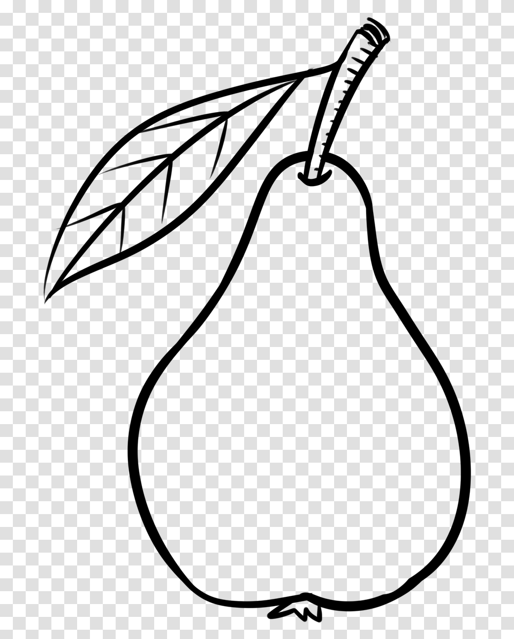 Pear Fruit Clip Art Black And White, Gray, World Of Warcraft Transparent Png