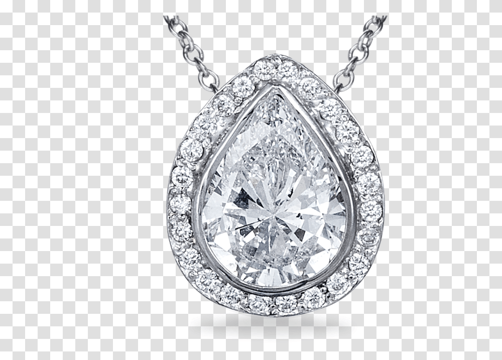 Pear Shaped Diamond Pendant Necklace, Gemstone, Jewelry, Accessories, Accessory Transparent Png