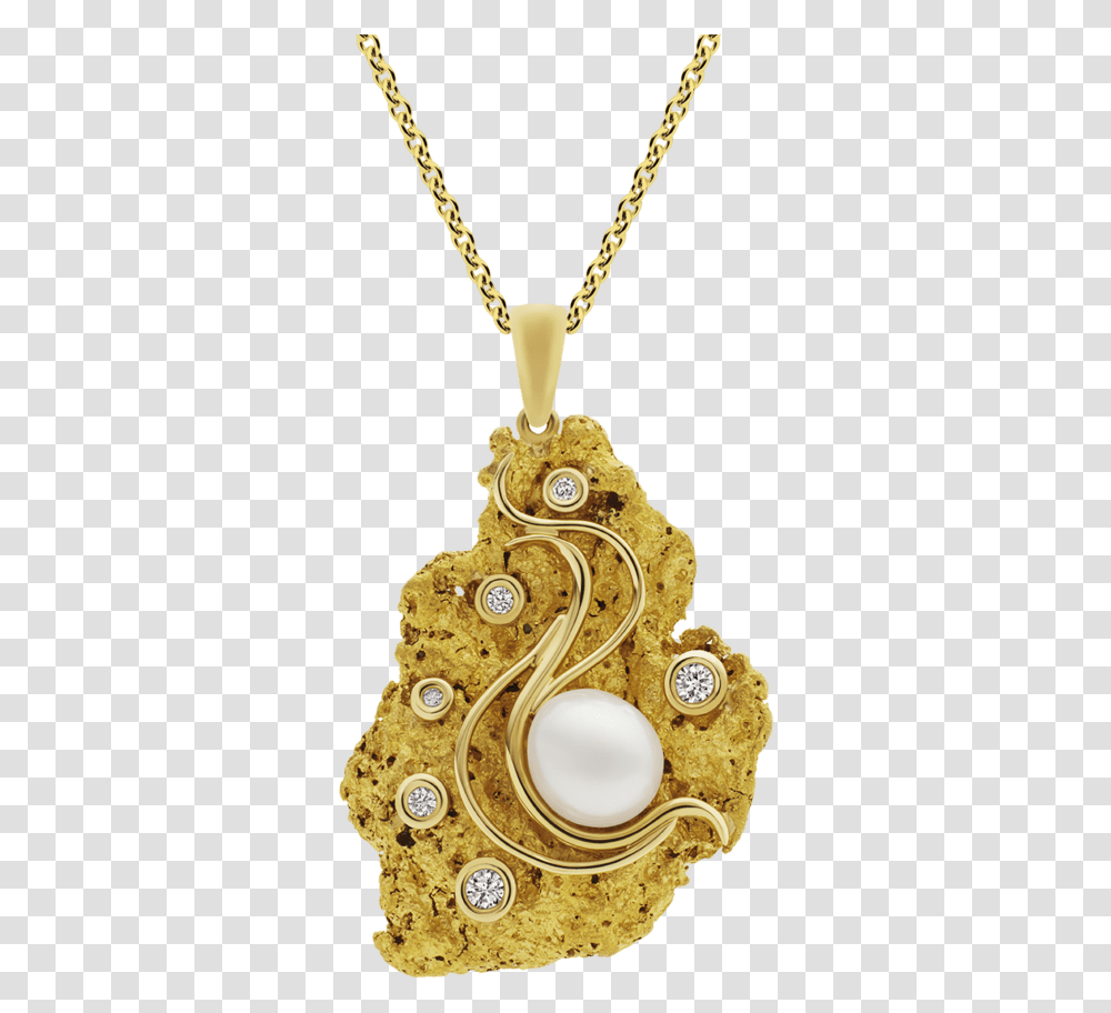 Pearl And Diamond Nugget Pendant Premium Jewellery - The Locket, Jewelry, Accessories, Accessory Transparent Png
