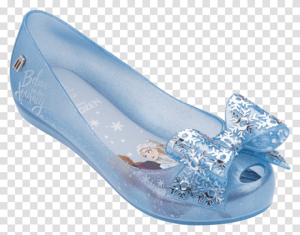 Pearl Blue Glitter Melissa Ultragirl Frozen, Apparel, Shoe, Footwear Transparent Png