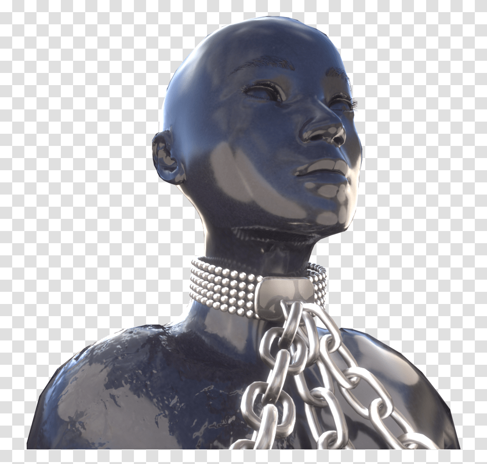 Pearls Collar Chains And Broken Bust, Figurine, Person, Human, Head Transparent Png