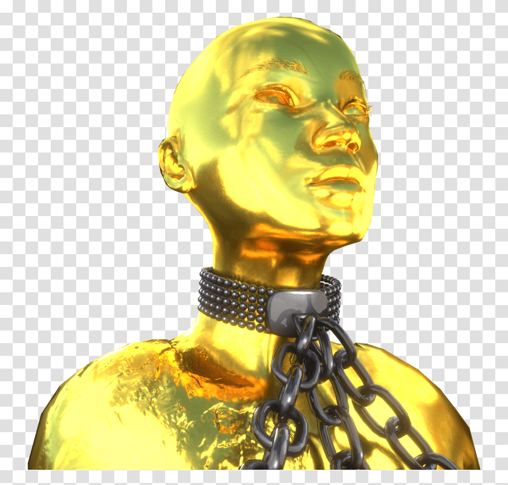 Pearls Collar Chains And Broken Bust, Person, Human, Figurine, Costume Transparent Png