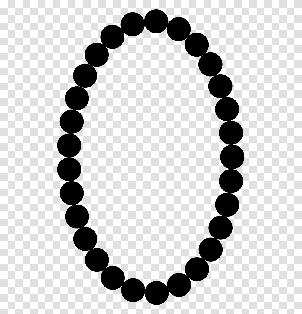 Pearls Necklace Oval Frame Shape Icon Free Download, Stencil Transparent Png