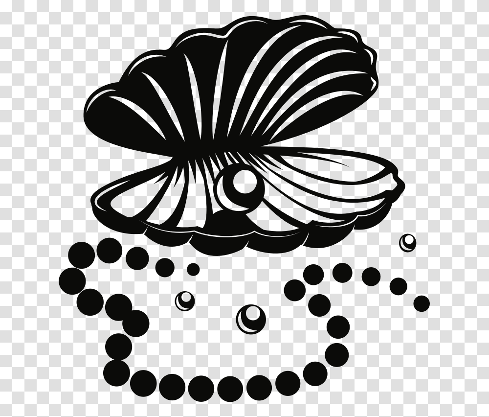 Pearls Pearls Black And White Clipart, Floral Design, Pattern, Stencil Transparent Png